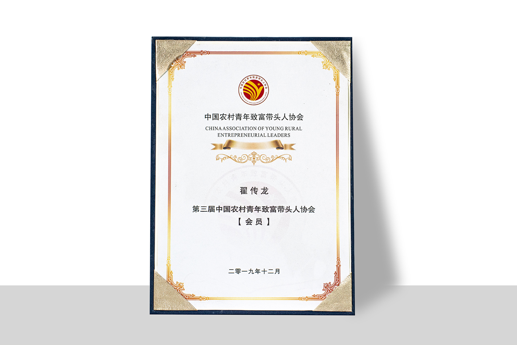 第三届中国农村青年致富带头人协会会员：翟传龙